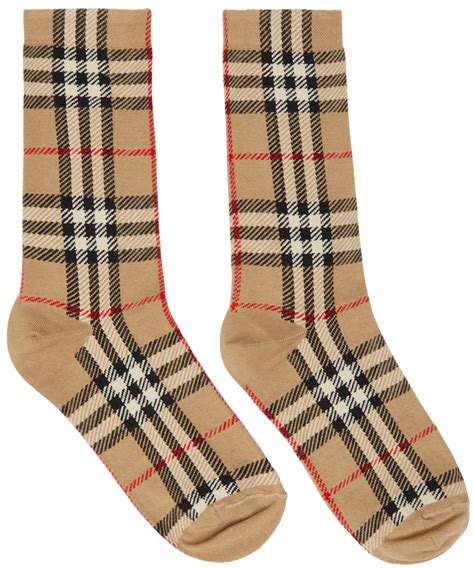 mens burberry socks|burberry check intarsia socks.